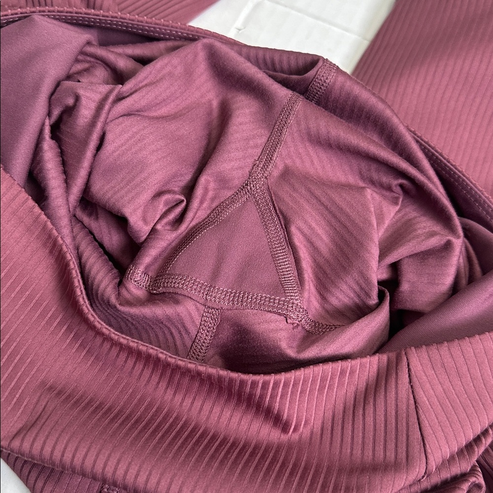 Girlfriend Collective Ribbed High Rise Pull On Leggings Womens Medium Activewear - Picture 8 of 12